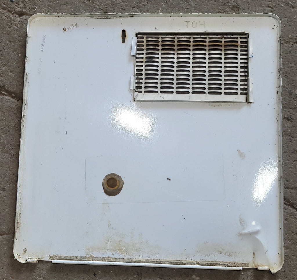 Used Dometic 91385 Door For Atwood 10 Gallon Water Heater - surface mount NO FRAME - Off white - Young Farts RV Parts
