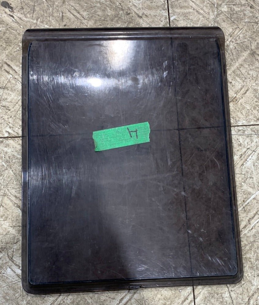 Used Dometic Crisper Bin Cover (Black) 2002727010 Old Style 9 5/8" x 11 5/8" D - Young Farts RV Parts