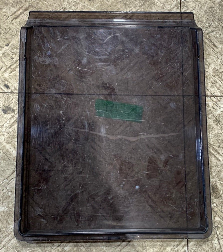 Used Dometic Crisper Bin Cover (Black) 2002727010 Old Style 9 5/8" x 11 5/8" D - Young Farts RV Parts