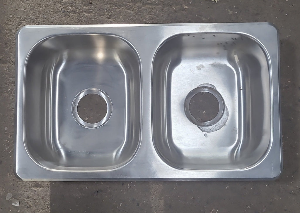 Used Double Kitchen Sink 16" X 27" X 7" D - Young Farts RV Parts