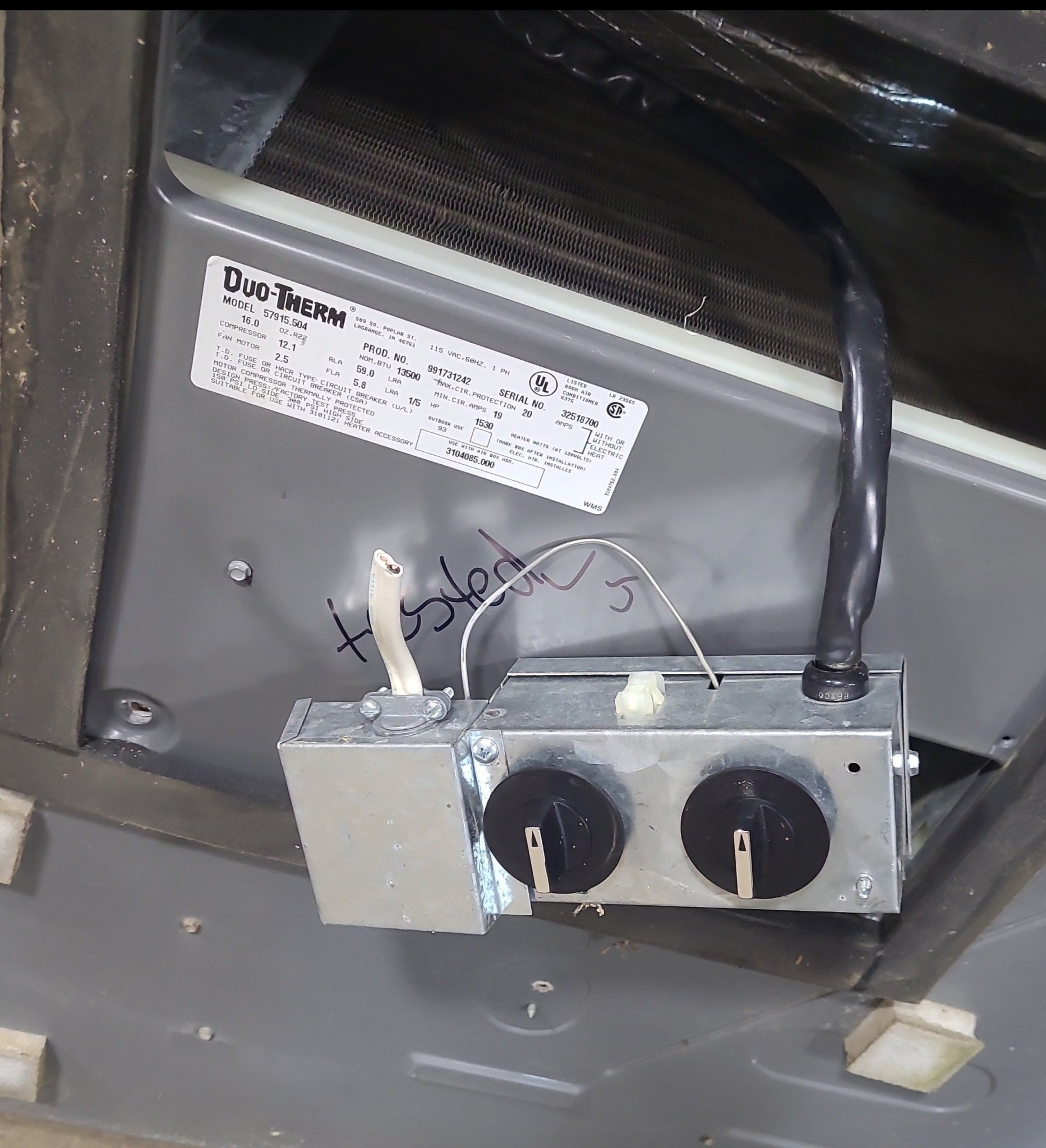 Used Duo-Therm Air conditioner Head Unit 57915.504 | 13500BTU Cool Only - Young Farts RV Parts