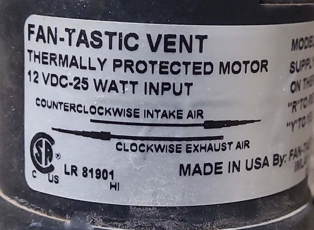 Used Fantastic Vent Motor - K401609 - Young Farts RV Parts