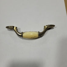 Load image into Gallery viewer, Used Gold (with off white centers) Cabinet Handle 3&quot; Hole Spacing - Young Farts RV Parts