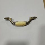 Used Gold (with off white centers) Cabinet Handle 3