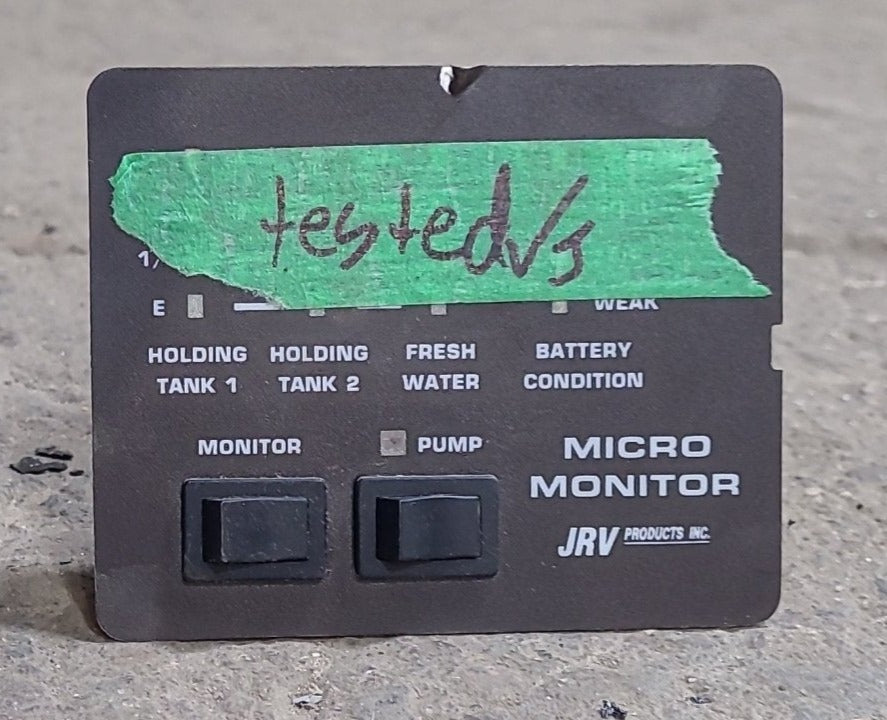 Used JRV Tank Monitor System Panel - Young Farts RV Parts