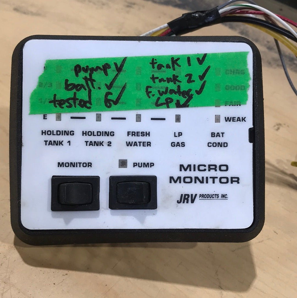Used JRV Tank Monitor System Panel - R7755WH - Young Farts RV Parts