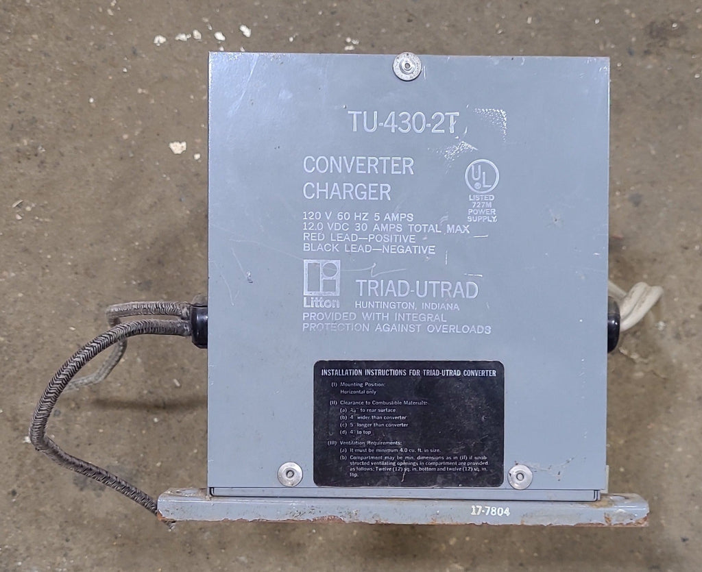 Used Litton Triad Utrad TU-430-2T 12V 30 AMP Converter Charger - Young Farts RV Parts