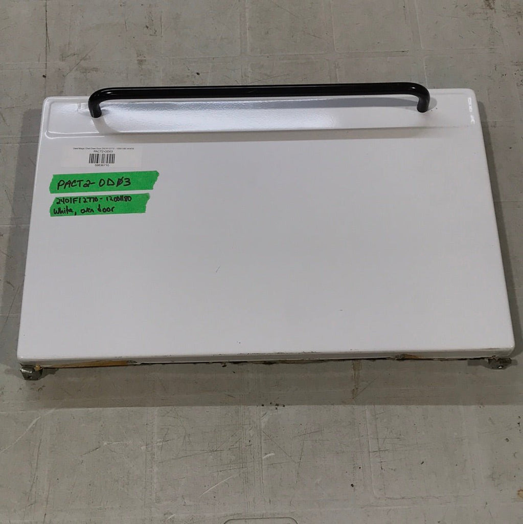 Used Magic Chef Oven Door 2401F12770 - 12001180 WHITE - Young Farts RV Parts
