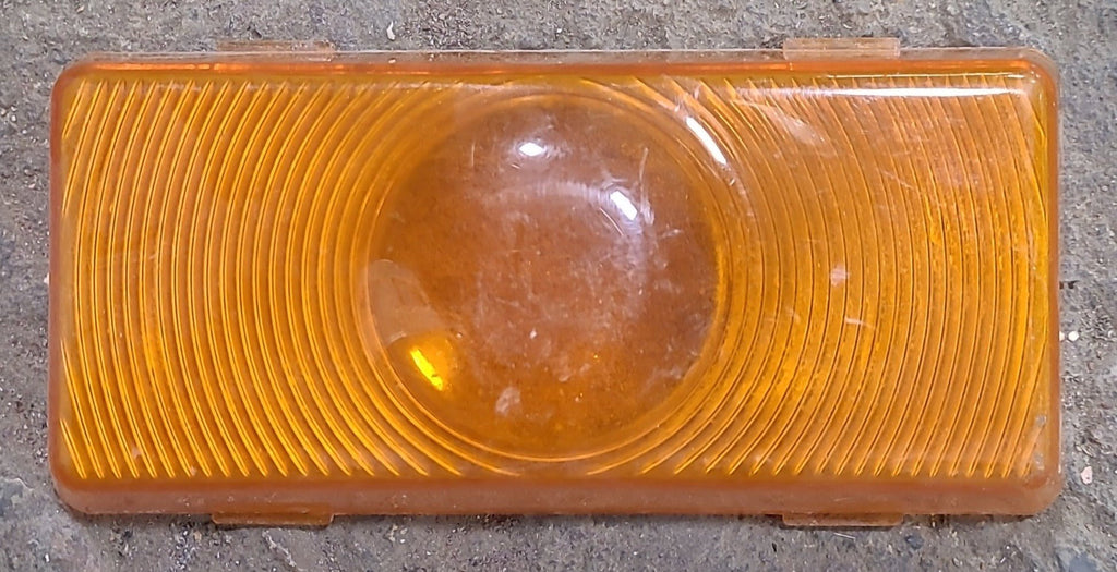 Used Porch Light Replacement Lens, Amber 4 7/8" X 2 1/4" - Young Farts RV Parts