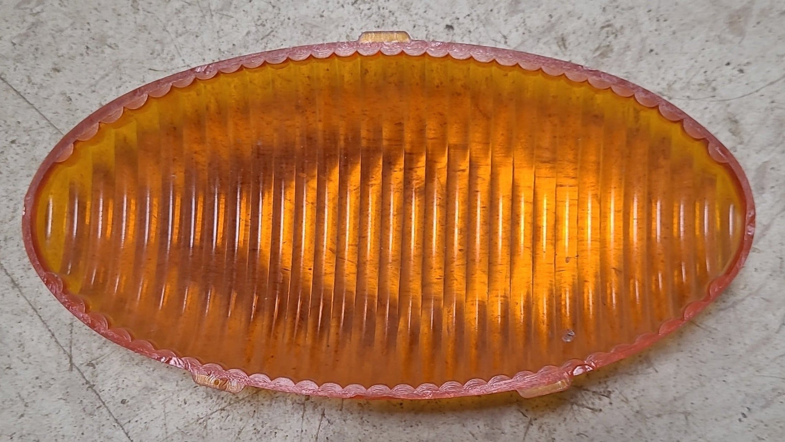 Used Porch Light Replacement Lens, Amber 5 1/2