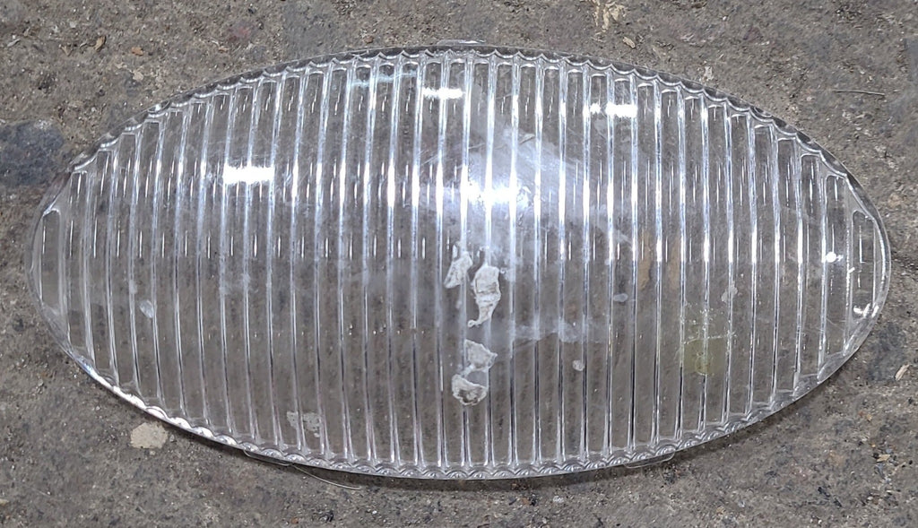 Used Porch Light Replacement Lens, Clear 5 1/2" X 2 3/4" - Young Farts RV Parts