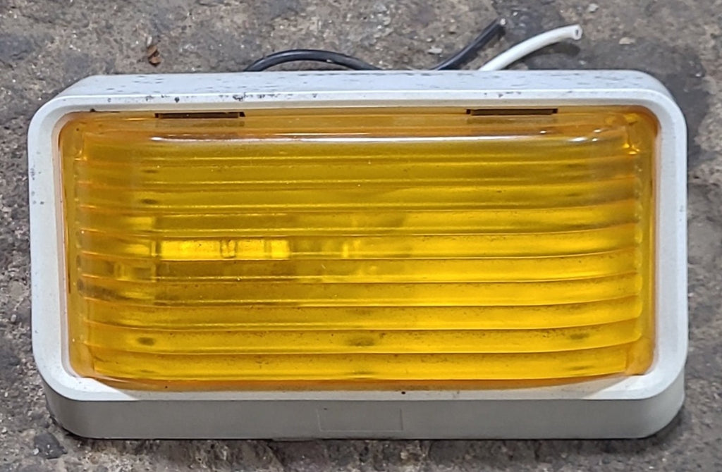 Used Porch Lights Amber 6" X 3 1/2" - Young Farts RV Parts