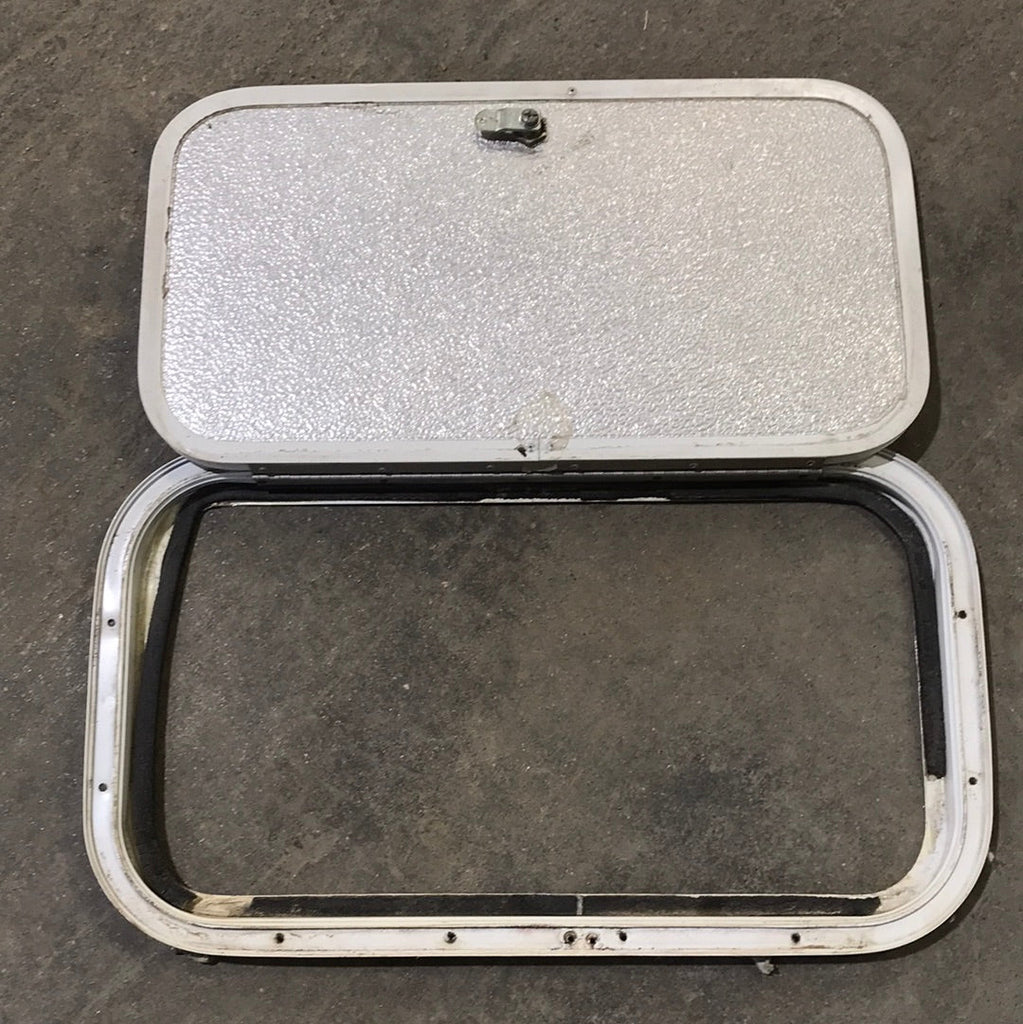 Used Radius Cargo / compartment Door 19 3/4" W x 10 3/4" L x 1/2" D - Young Farts RV Parts