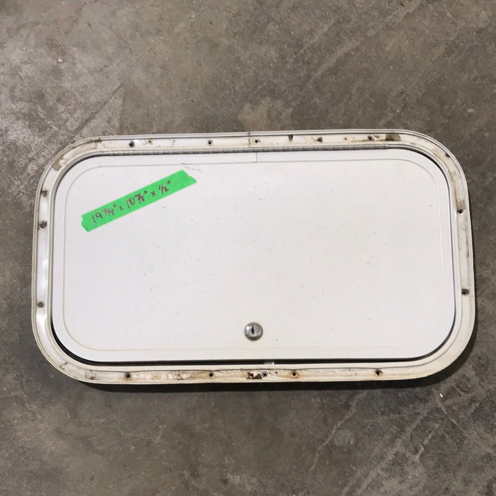 Used Radius Cargo / compartment Door 19 3/4" W x 10 7/8" L x 1/2" D - Young Farts RV Parts