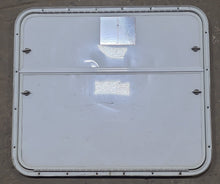 Load image into Gallery viewer, Used Radius Cornered Battery / Propane Cargo Door 29 3/4&quot; x 25 3/4&quot; x 3/4&quot; D - Young Farts RV Parts