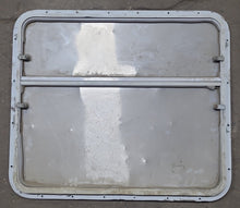 Load image into Gallery viewer, Used Radius Cornered Battery / Propane Cargo Door 29 3/4&quot; x 25 3/4&quot; x 3/4&quot; D - Young Farts RV Parts