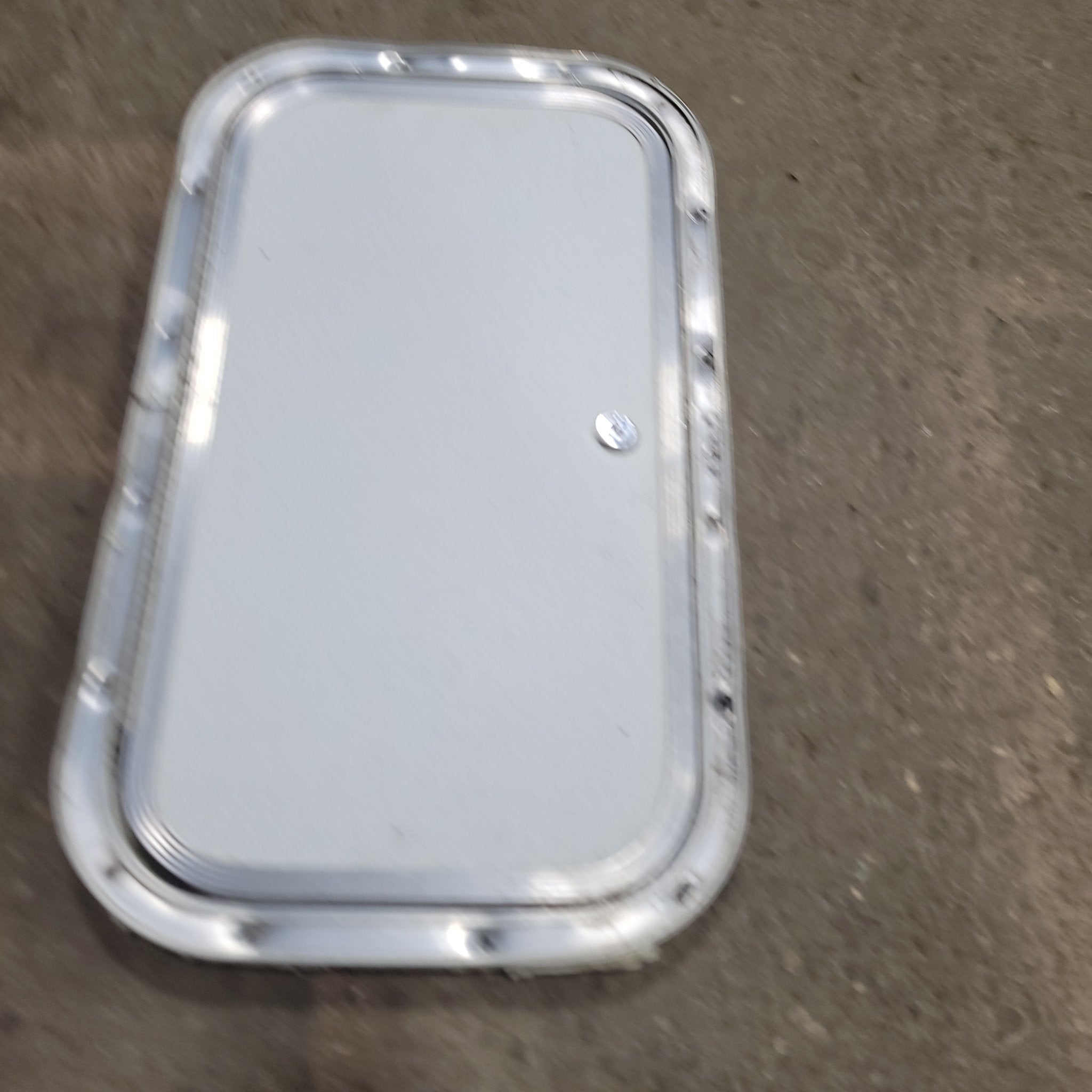 Used Radius Cornered Cargo Door 19 3/4" x 10 3/4" X 1/2" D - Young Farts RV Parts