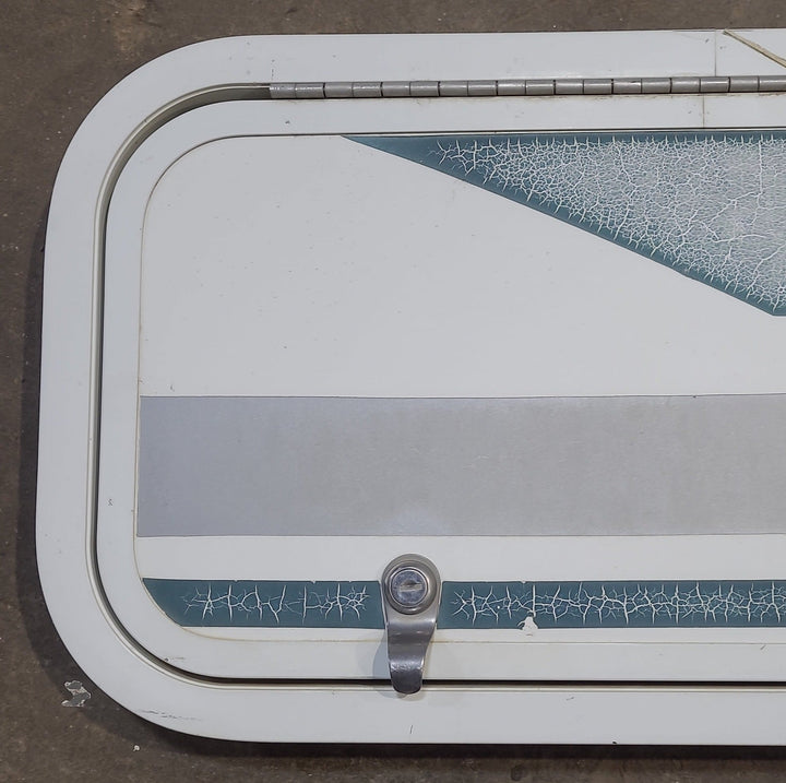 Used Radius Cornered Cargo Door 21 3/4" x 10 3/4" x 1 7/8" D - Young Farts RV Parts