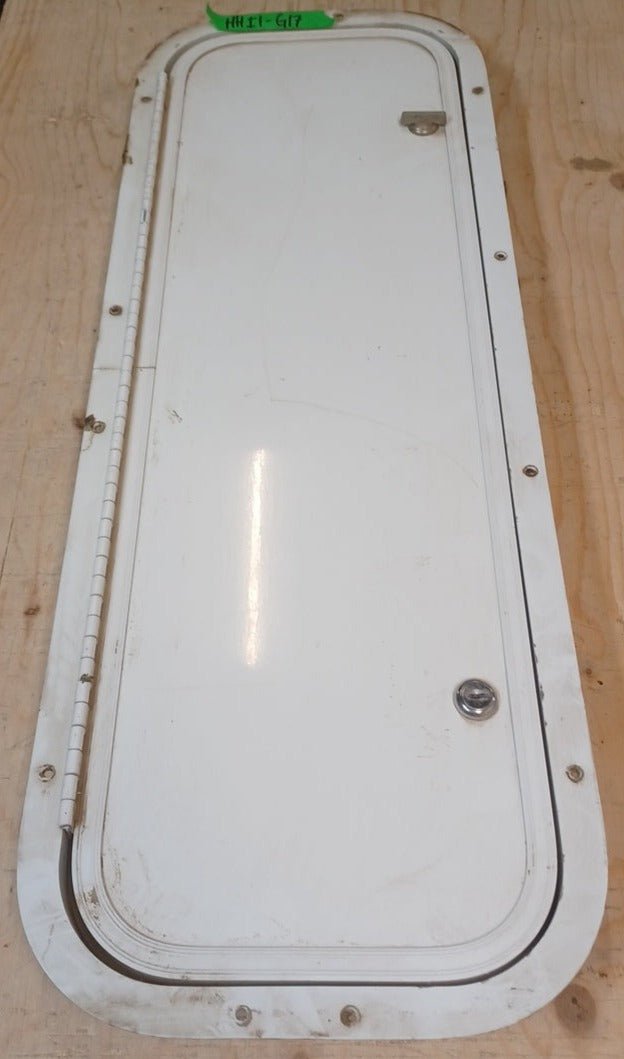 Used Radius Cornered Cargo Door 29 3/4" x 9 7/8" x 1 7/8"D - Young Farts RV Parts