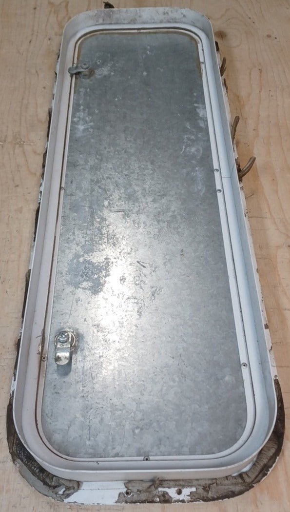 Used Radius Cornered Cargo Door 29 3/4" x 9 7/8" x 1 7/8"D - Young Farts RV Parts