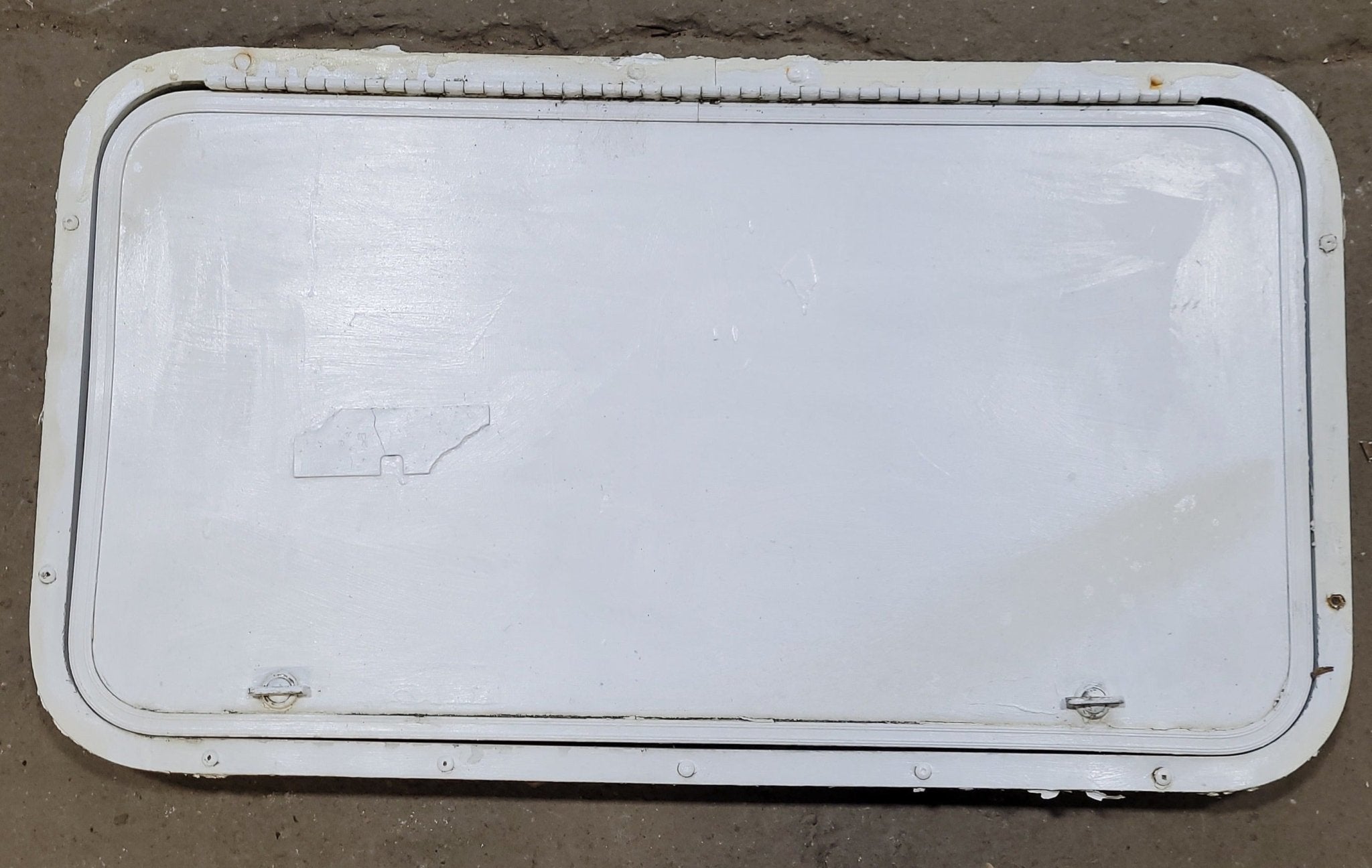 Used Radius Cornered Cargo Door 30 3/4" x 17" X 1 3/4" D - Young Farts RV Parts