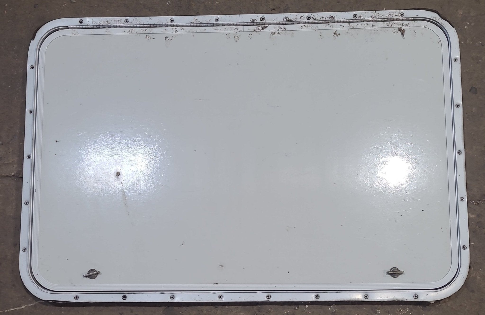 Used Radius Cornered Cargo Door 35 3/4" x 23 3/8" x 1/2" D - Young Farts RV Parts