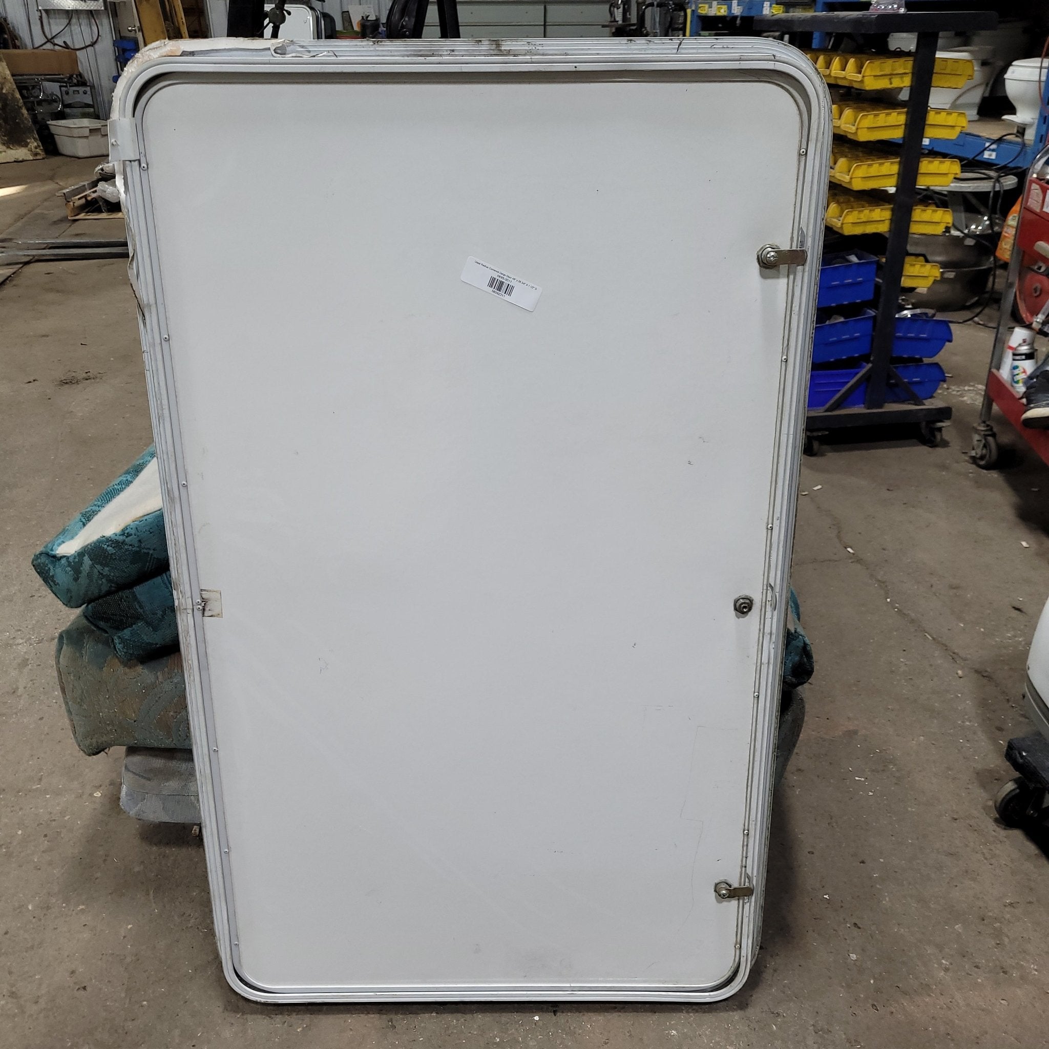 Used Radius Cornered Cargo Door 48" x 28 3/4" X 1 1/2" D - Young Farts RV Parts