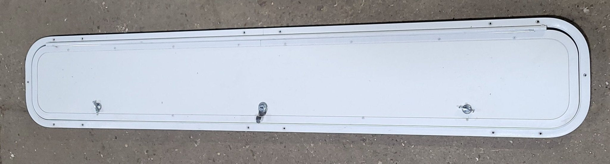 Used Radius Cornered Cargo Door 59 3/4" x 8 7/8" X 1/2" D - Young Farts RV Parts