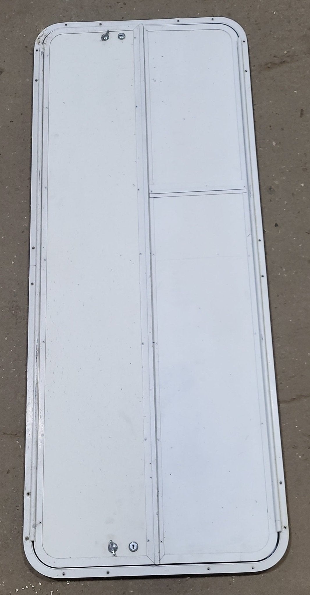 Used Radius Cornered Cargo Door 59 7/8" x 22 7/8" X 1/2" D - Young Farts RV Parts