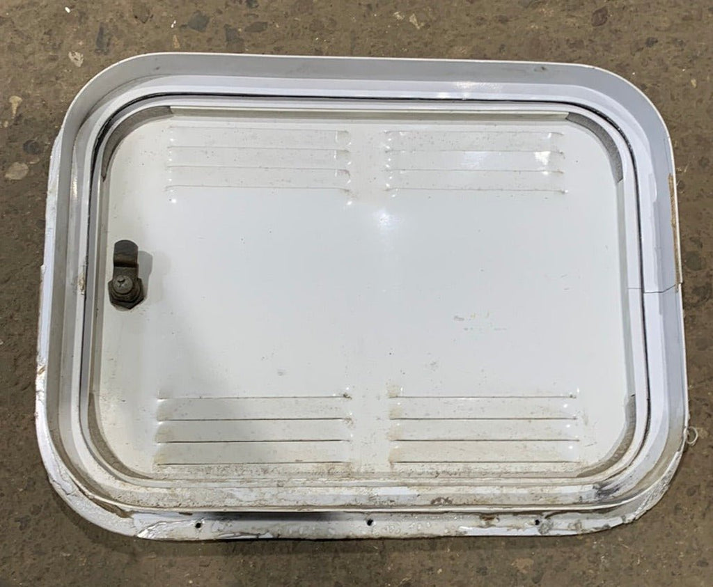 Used Radius Cornered Propane/Battery Door 15 7/8" x 11 7/8" x 1 7/8" D - Young Farts RV Parts