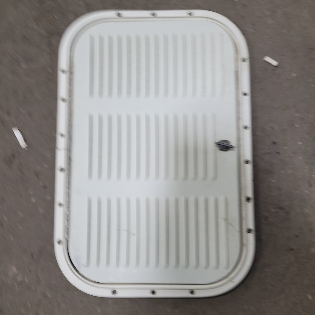 Used Retro NORCOLD 616009/ DOMETIC (P/N UNKNOWN for RM2214R) - Off White Vent Door with Off White Trim - Young Farts RV Parts