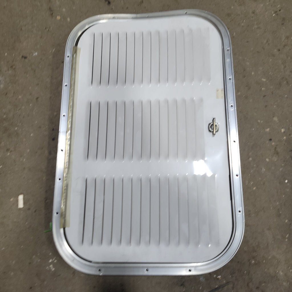 Used Retro NORCOLD 616009/ DOMETIC (P/N UNKNOWN for RM2214R) - Off White Vent Door with Silver Trim - Young Farts RV Parts