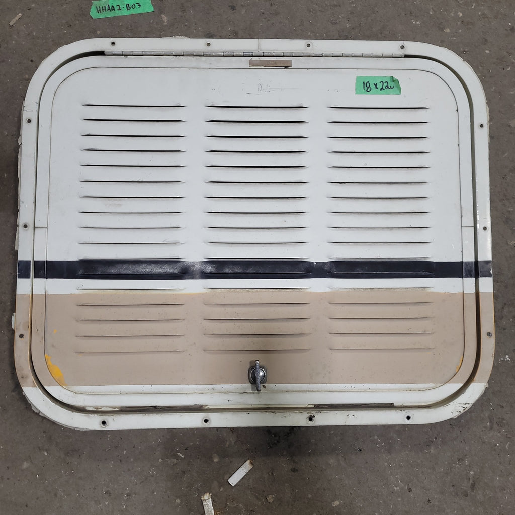 Used Retro UNKNOWN -Off White Vent Door with Frame - Young Farts RV Parts