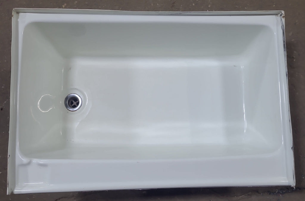 Used RV Bath Tub 35 1/2” x 23 1/2” Left Hand Drain - Young Farts RV Parts
