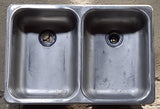 Used RV Double Kitchen Sink 23” W x 15 3/4” L