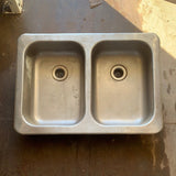 Used RV Double Kitchen Sink 24” w x 17” L