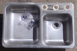 Used RV Double Kitchen Sink  25” W x 16” L