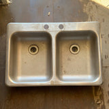 Used RV Double Kitchen Sink  25” W x 17” L