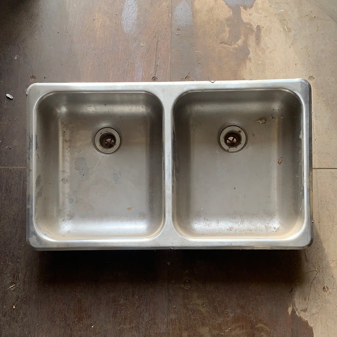 Used RV Double Kitchen Sink 27” w x 16” L - Young Farts RV Parts