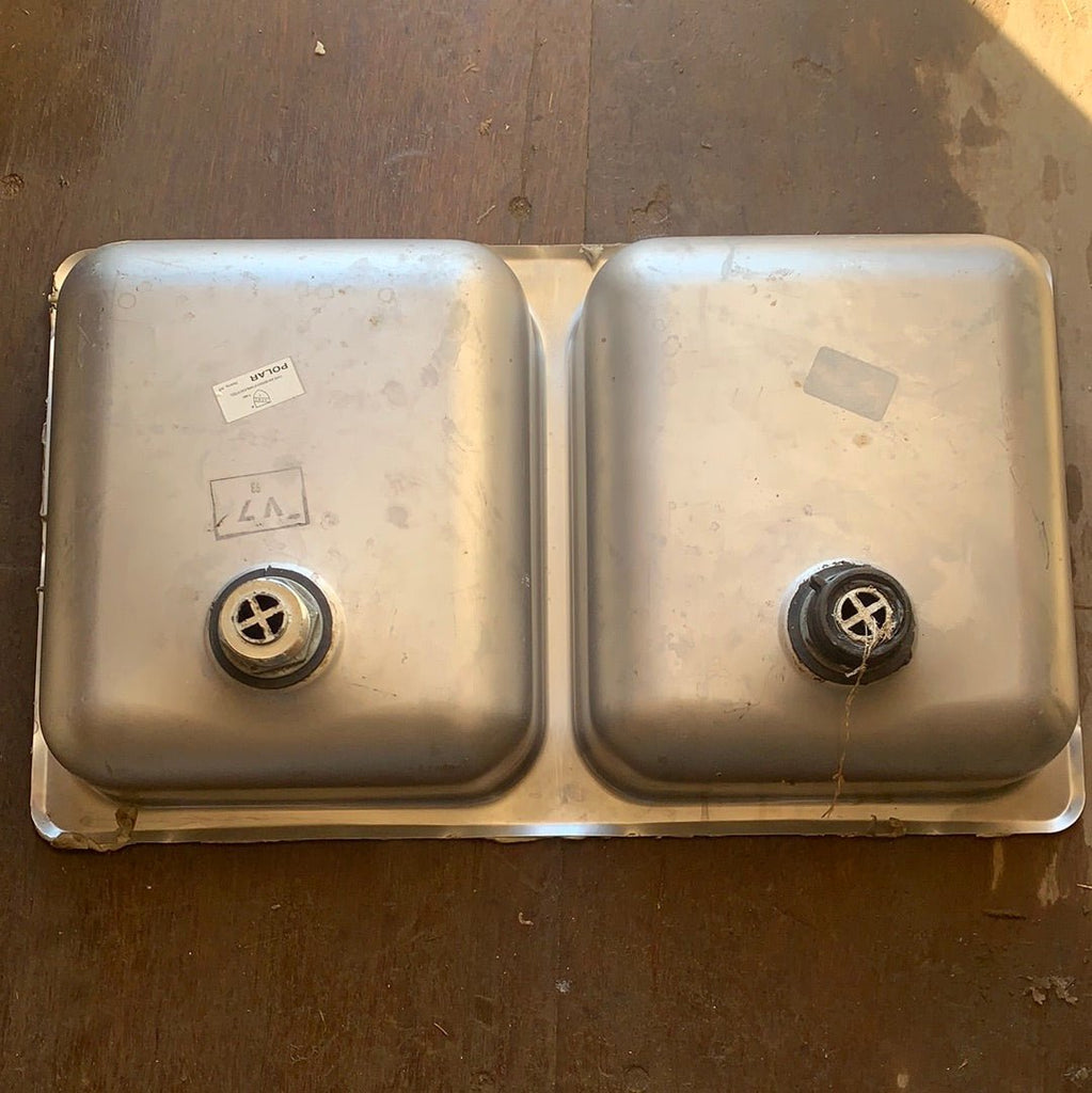 Used RV Double Kitchen Sink 27” w x 16” L - Young Farts RV Parts