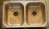 Used RV Double Kitchen Sink 27” w x 16” L