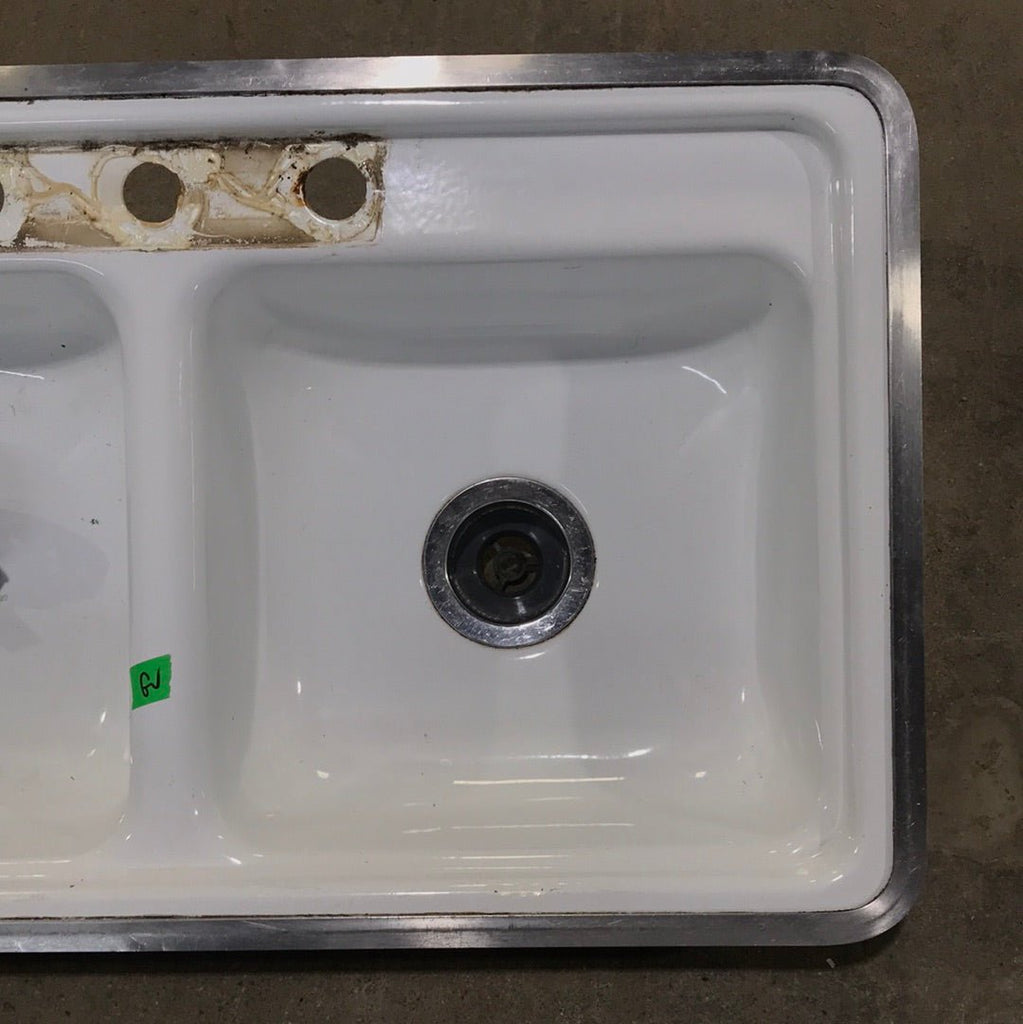 Used RV Double Kitchen Sink 33” W x 19” L - Young Farts RV Parts