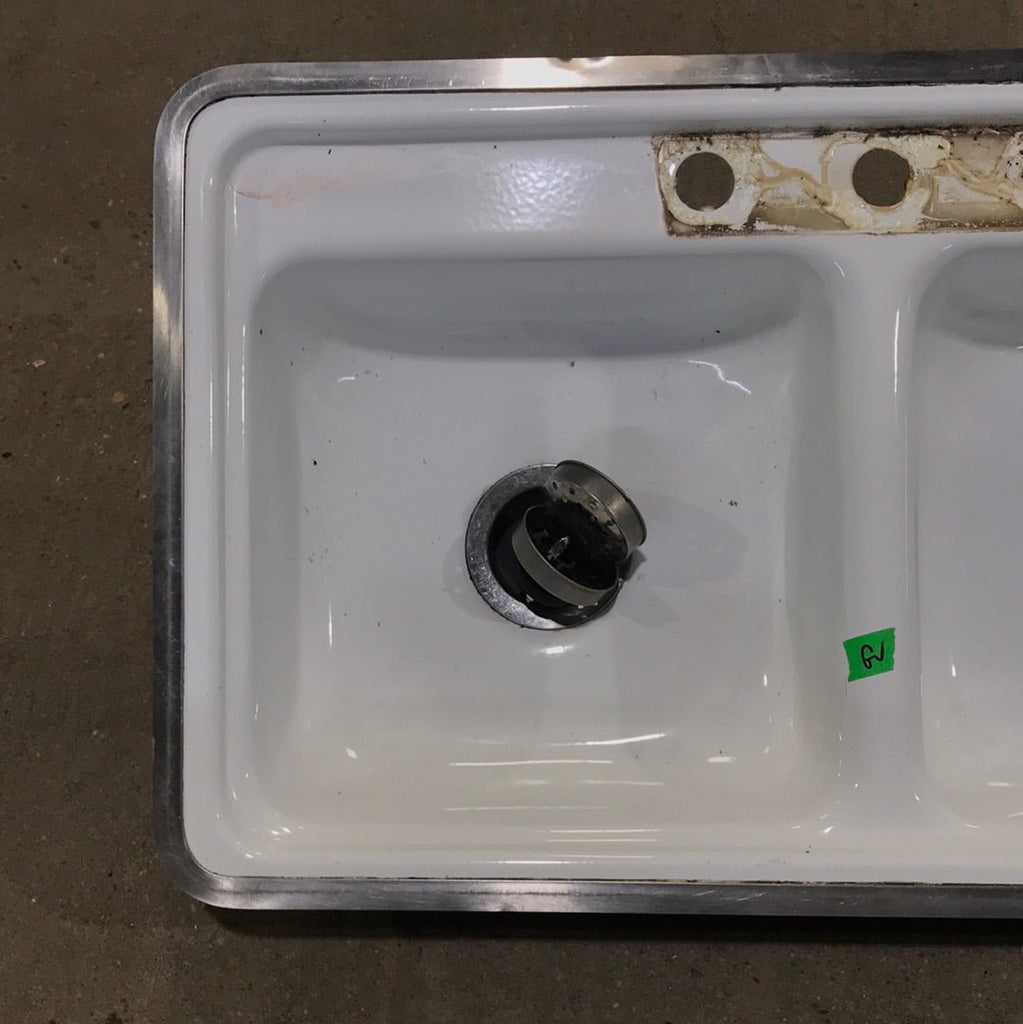 Used RV Double Kitchen Sink 33” W x 19” L - Young Farts RV Parts