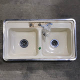 Used RV Double Kitchen Sink 33” W x 19” L IAPMO S10145 - S 94