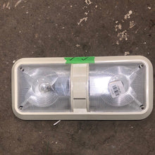 Load image into Gallery viewer, Used RV Interior Light Fixture *DOUBLE*Off-White - 310173 / F33-0052 - Young Farts RV Parts