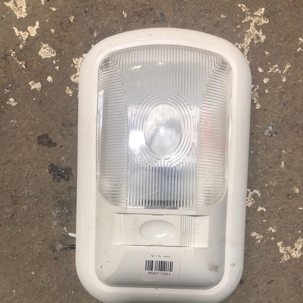 USED RV Interior Light Fixture *SINGLE* WHITE LR98156 - Young Farts RV Parts
