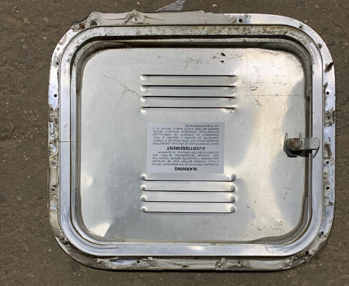 Used RV Radius Battery / Propane Cargo Door 13 3/4" x 12" x 3/4" - Young Farts RV Parts