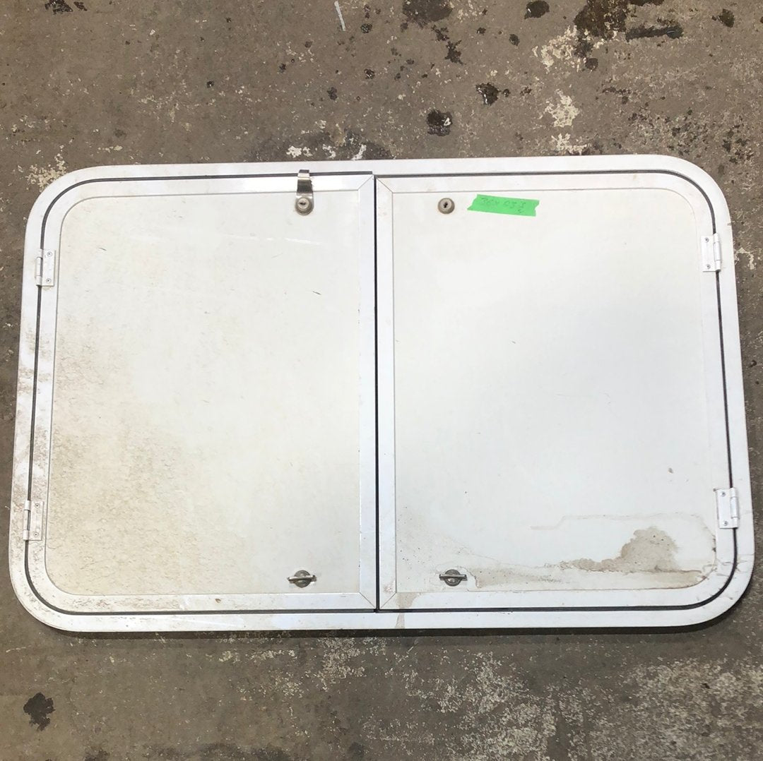 Used RV Radius Battery / Propane Cargo Door 24 x 36 - Young Farts RV Parts