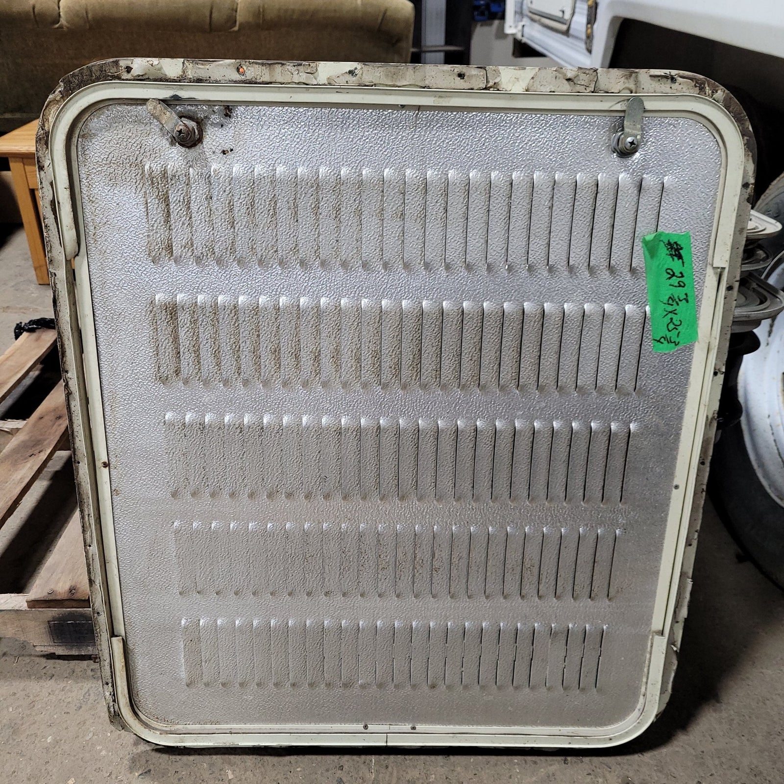 Used RV Radius Battery / Propane Cargo Door 25 3/4 X 29 3/4 X 1