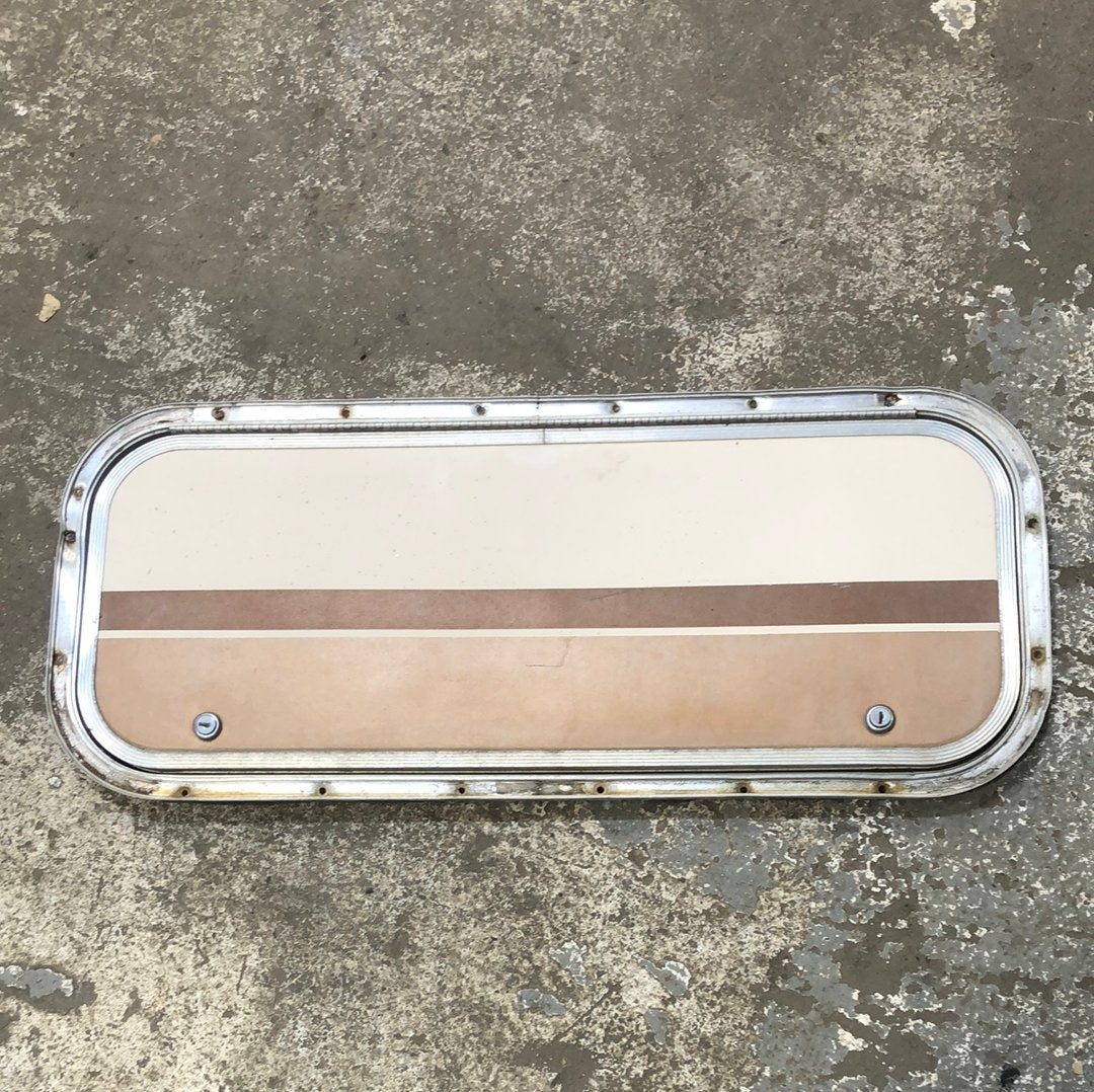 Used RV Radius Cargo / compartment Door 11 1/2 x 29 1/2 - Young Farts RV Parts